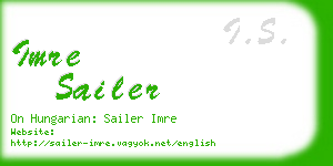 imre sailer business card